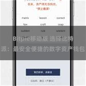 Bitpie移动版 选择比特派：最安全便捷的数字资产钱包