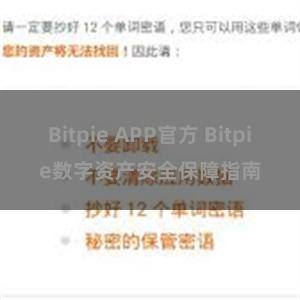 Bitpie APP官方 Bitpie数字资产安全保障指南