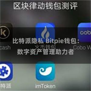 比特派隐私 Bitpie钱包：数字资产管理助力者