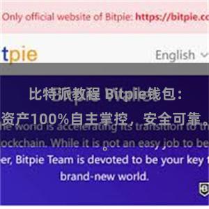 比特派教程 Bitpie钱包：资产100%自主掌控，安全可靠。