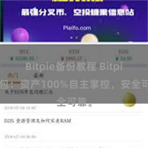 Bitpie备份教程 Bitpie钱包：资产100%自主掌控，安全可靠。