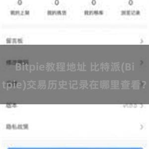 Bitpie教程地址 比特派(Bitpie)交易历史记录在哪里查看？