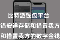 比特派钱包平台 让用户不错安详存储和措置我方的数字金钱