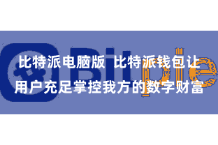 比特派电脑版  比特派钱包让用户充足掌控我方的数字财富
