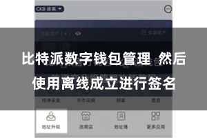 比特派数字钱包管理 然后使用离线成立进行签名